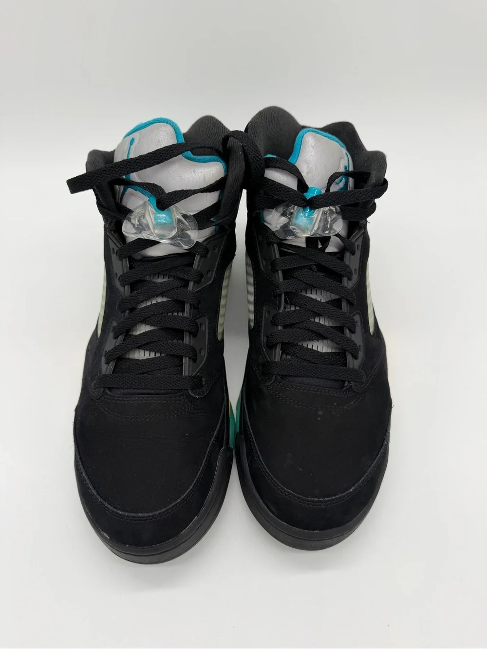 Nike Air Jordan 5 Retro DD0587-047 Basketball Shoes Black Aqua Men's - Size 10.5